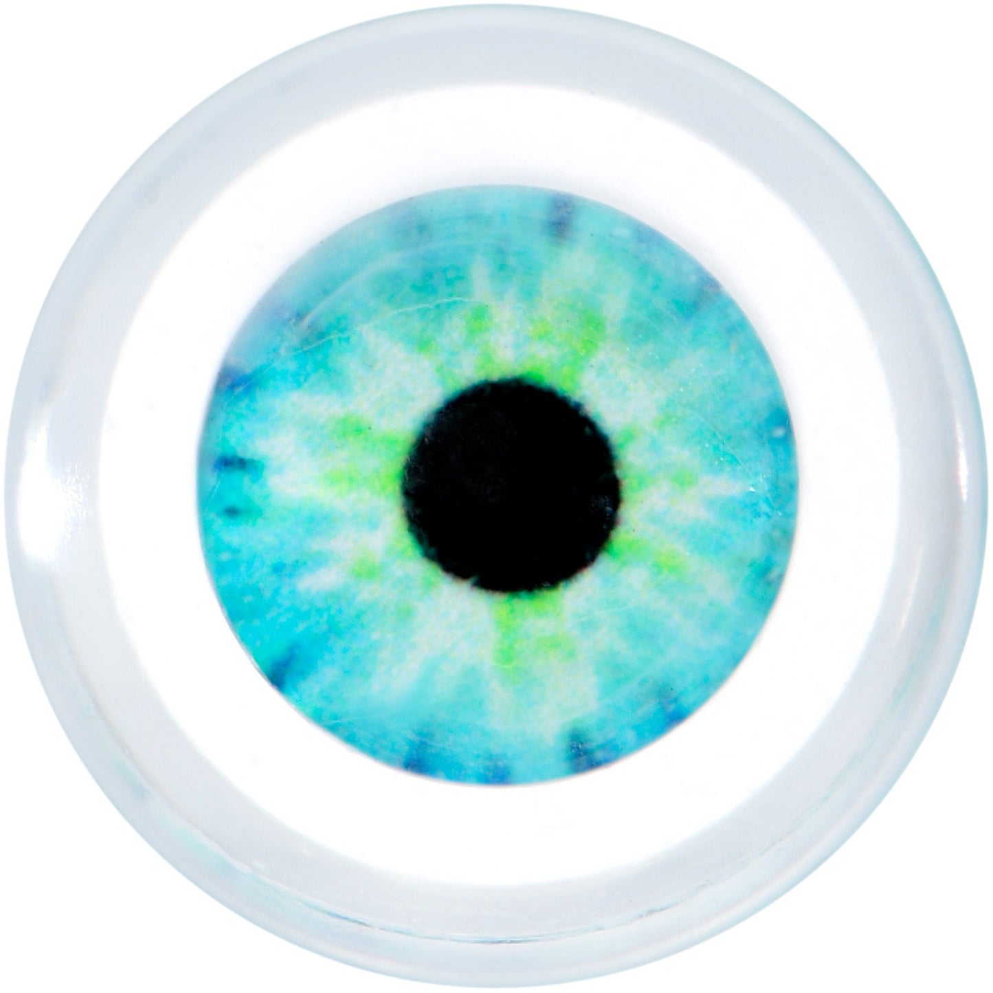 Clear Blue Eye Acrylic Double Flare Plug Set