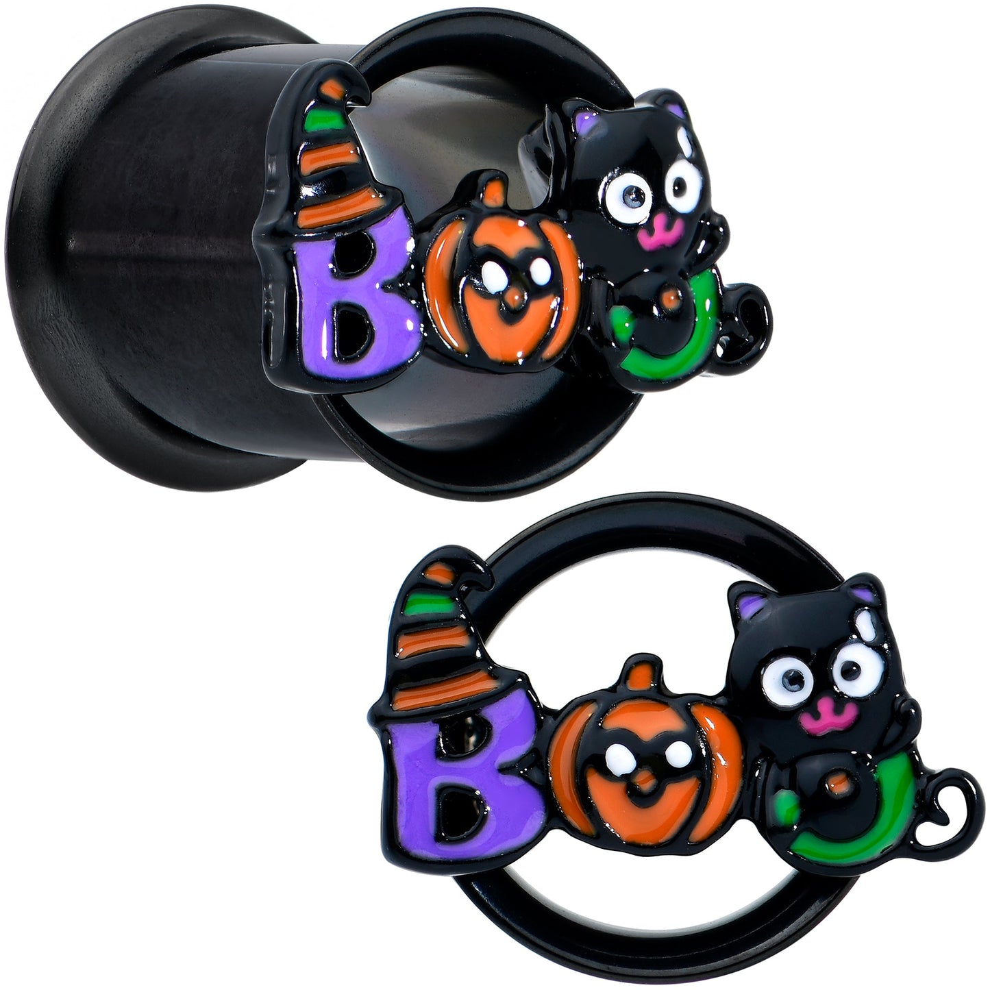 Black Boo Party Halloween Tunnel Plug Set