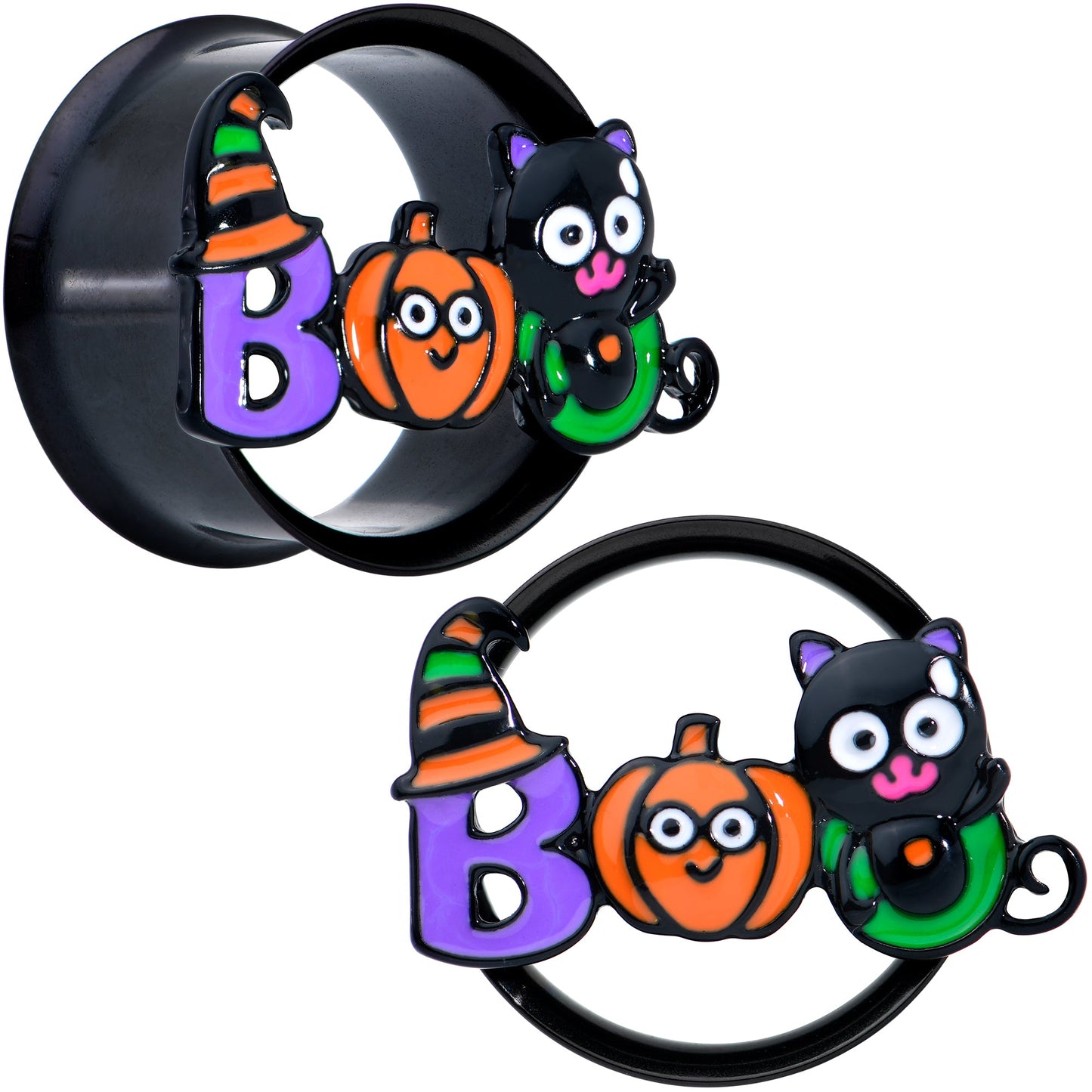 Black Boo Party Halloween Tunnel Plug Set