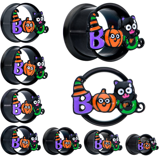 Black Boo Party Halloween Tunnel Plug Set