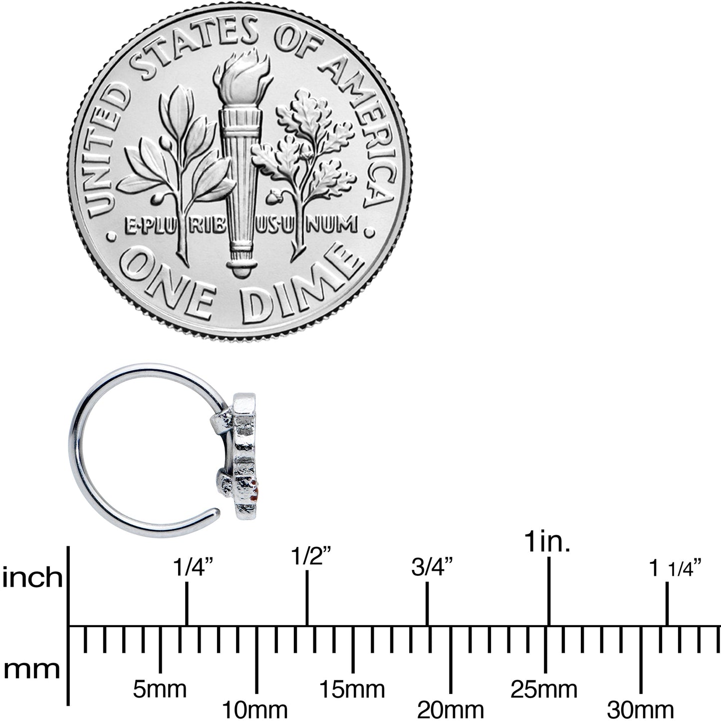 20G 7mm Witch Hat Ghost Halloween Nose Hoop