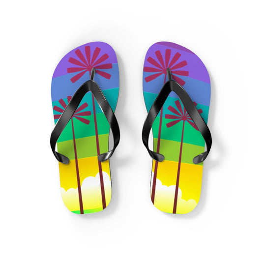 Palm Treed Flip Flops - Lizard Vigilante