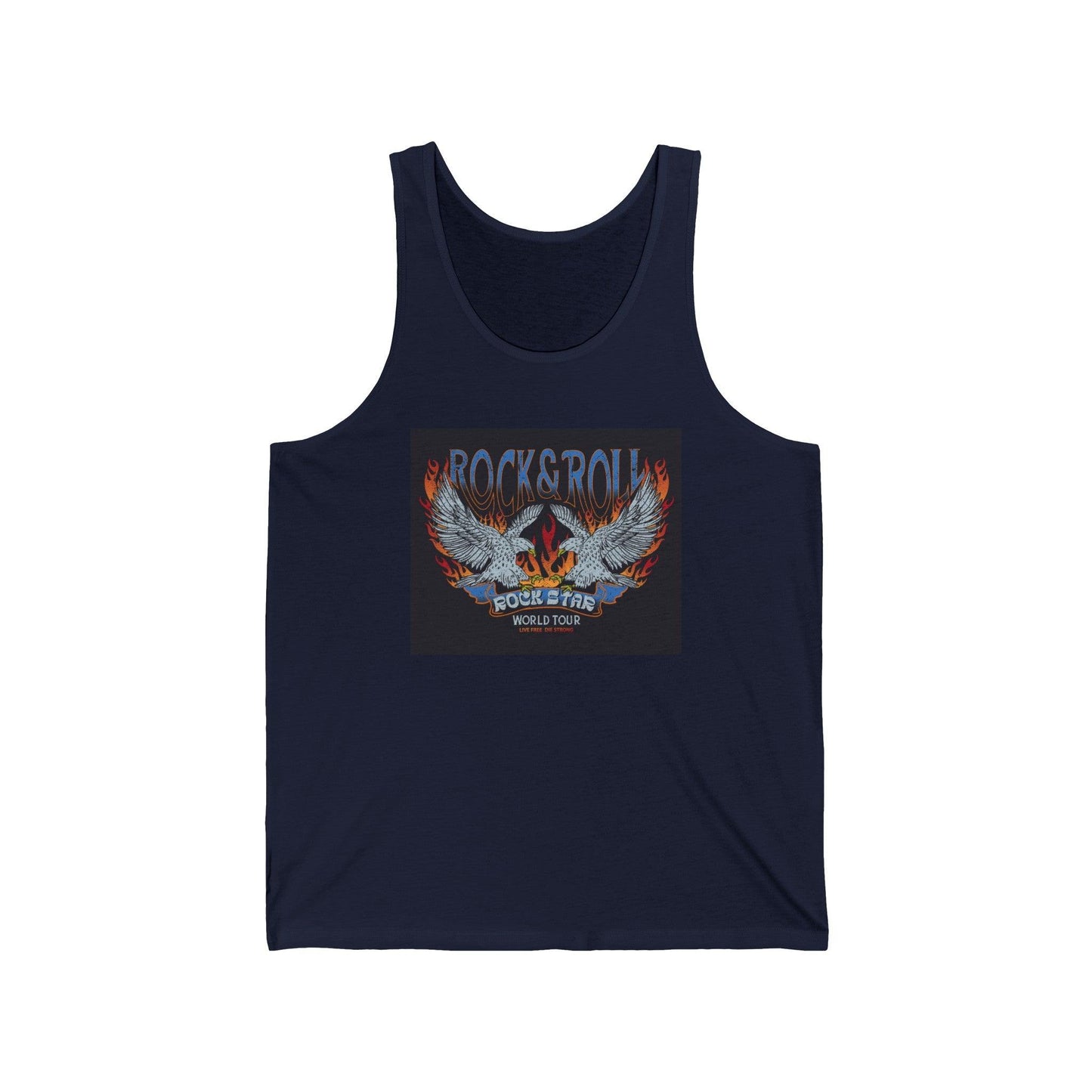 Rock & Roll Rock Star Unisex Jersey Tank - Premium Tank Top from Printify - Just $32.74! Shop now at Lizard Vigilante