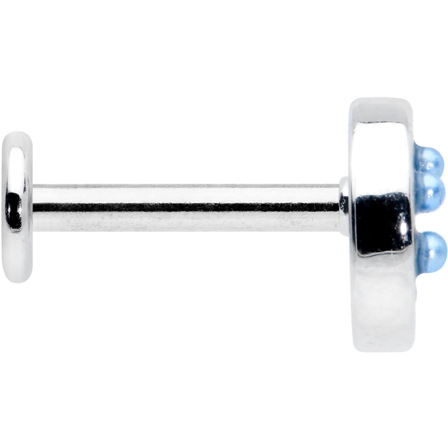 16G 5/16 Blue Gem Geometric Blues Pattern Labret Monroe Tragus