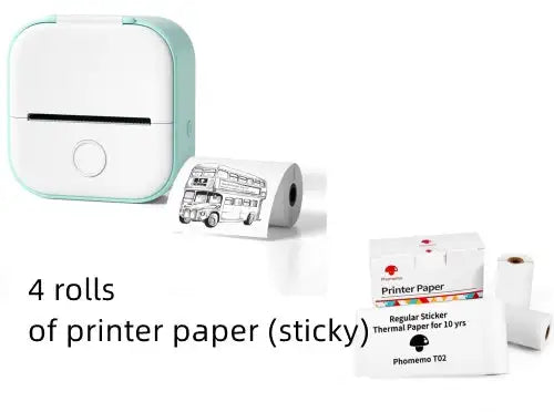 Portable Mini Printer for Students and Hobbyists, Bluetooth Thermal Label Printer