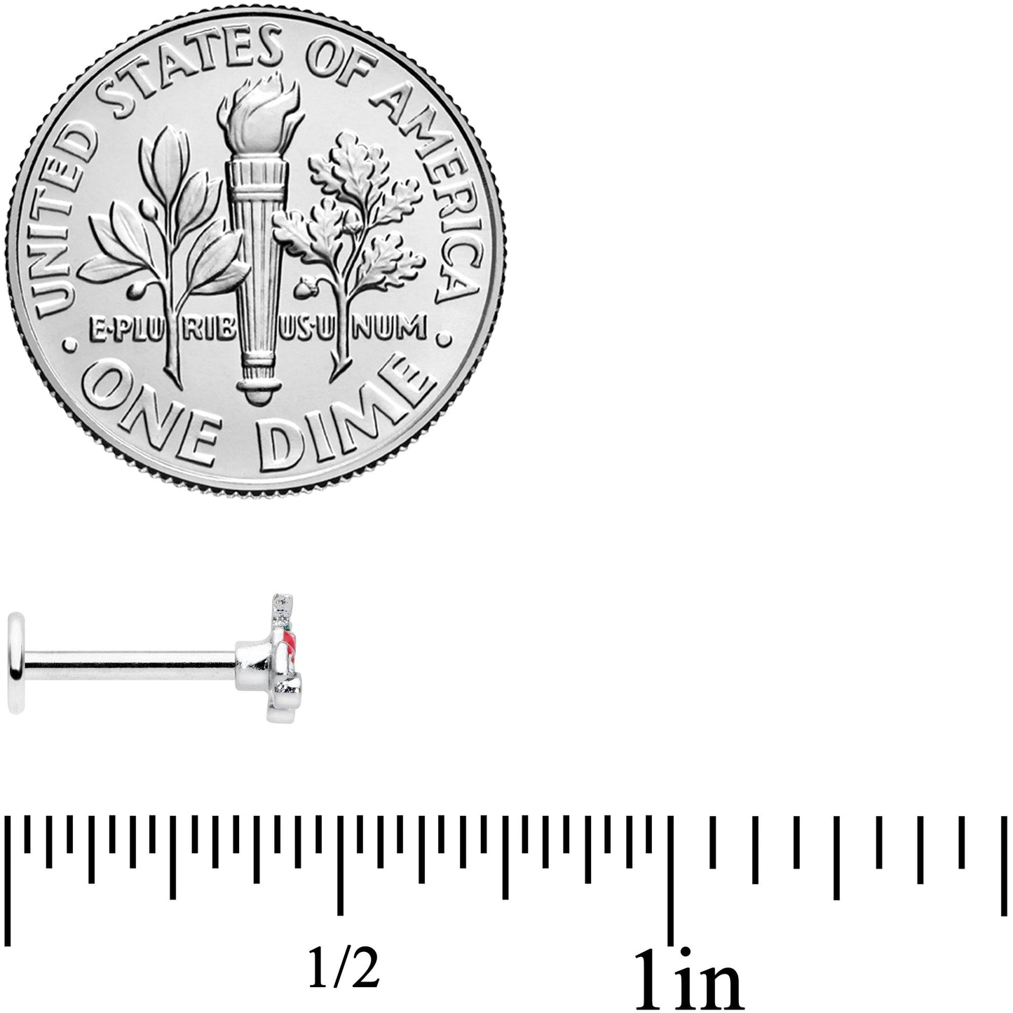 16G 5/16 Christmas Tree in a Truck Labret Monroe Tragus
