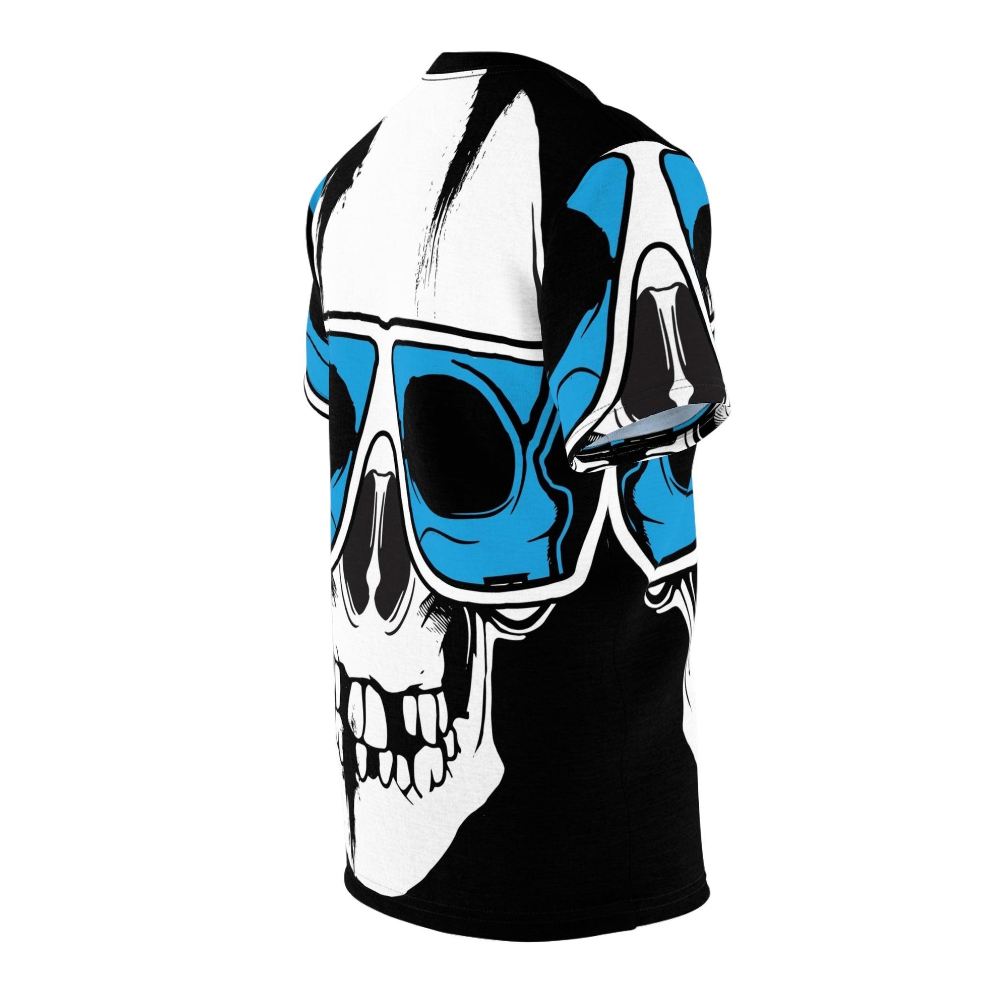 Cheap Sunglass Blues Skull Unisex Tee - Lizard Vigilante