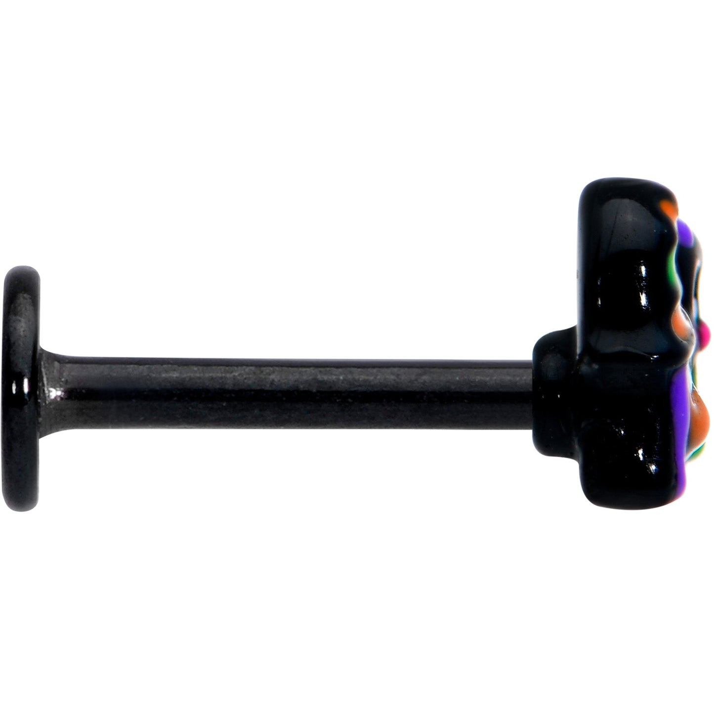 16G 5/16 Black Boo Party Halloween Labret Monroe Tragus