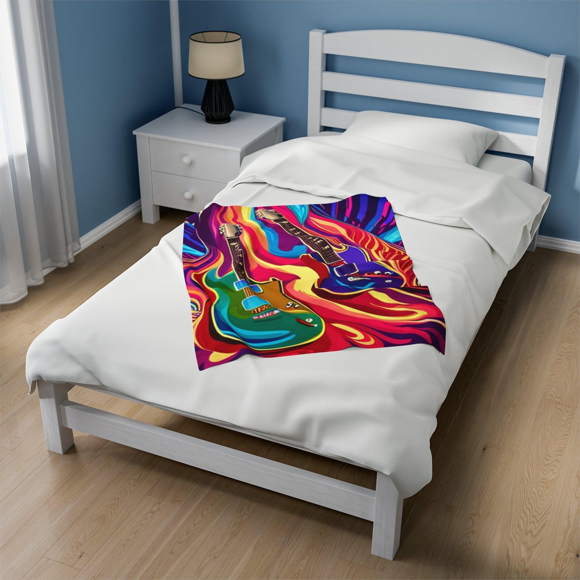 Psychedelic Things Velveteen Plush Blanket - Lizard Vigilante