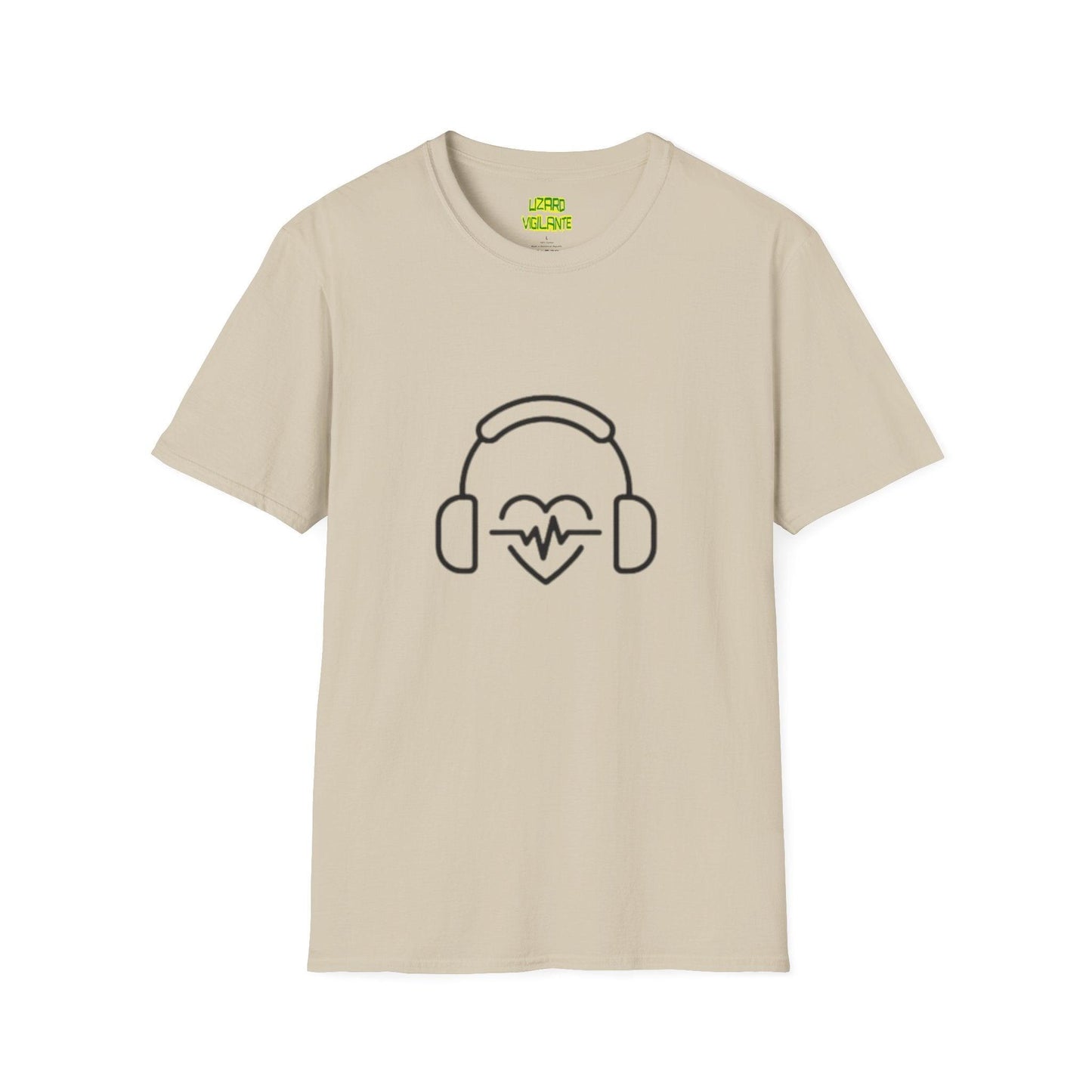 Headphone Love Unisex Softstyle T-Shirt - Lizard Vigilante