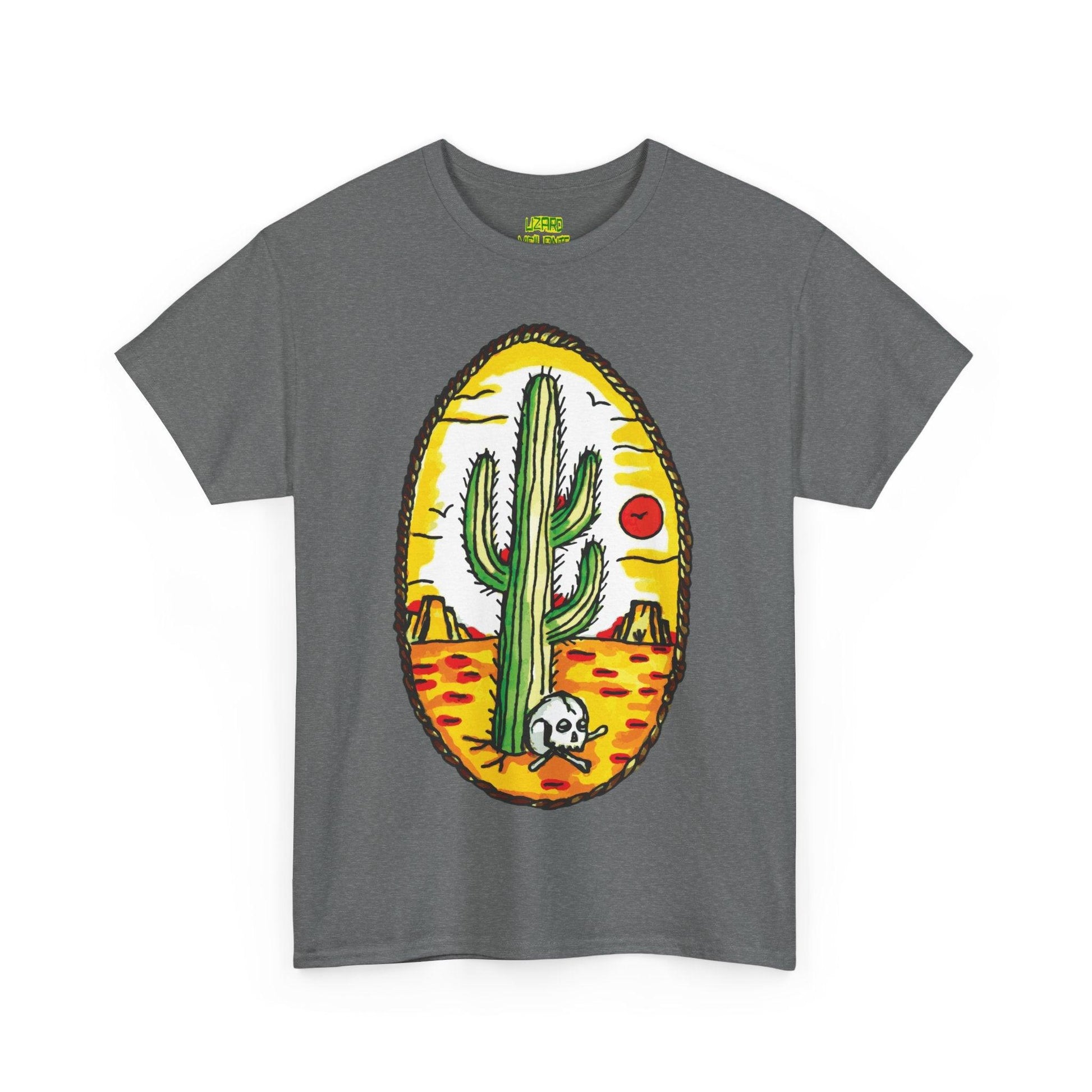 Cactus Skull Unisex Heavy Cotton Tee - Lizard Vigilante