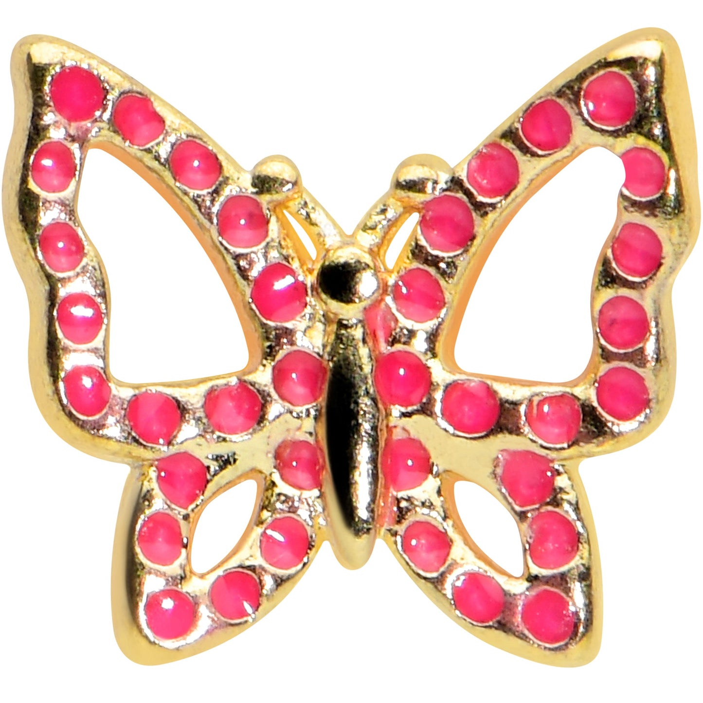 16G 1/4 Gold Tone Sweet Simple Butterfly Cartilage Tragus Earring