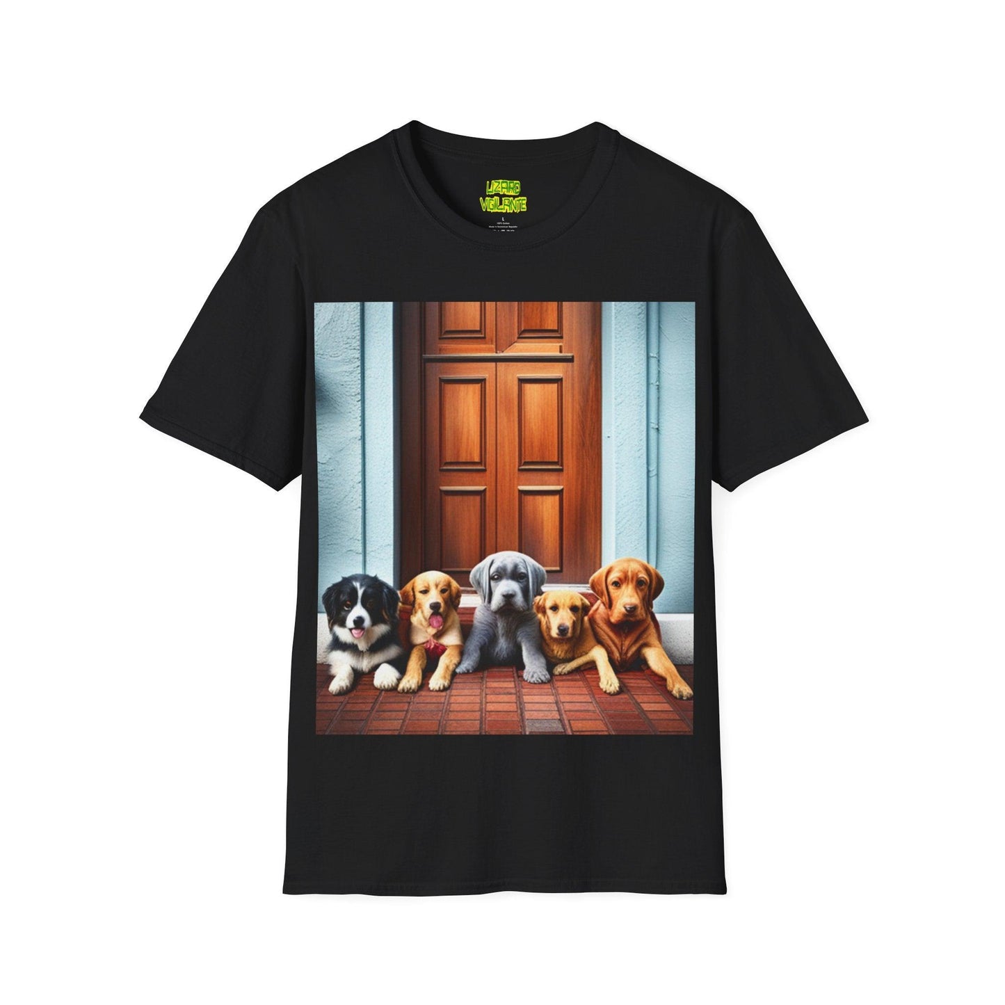 Dogs at the Door Unisex Softstyle T-Shirt - Lizard Vigilante