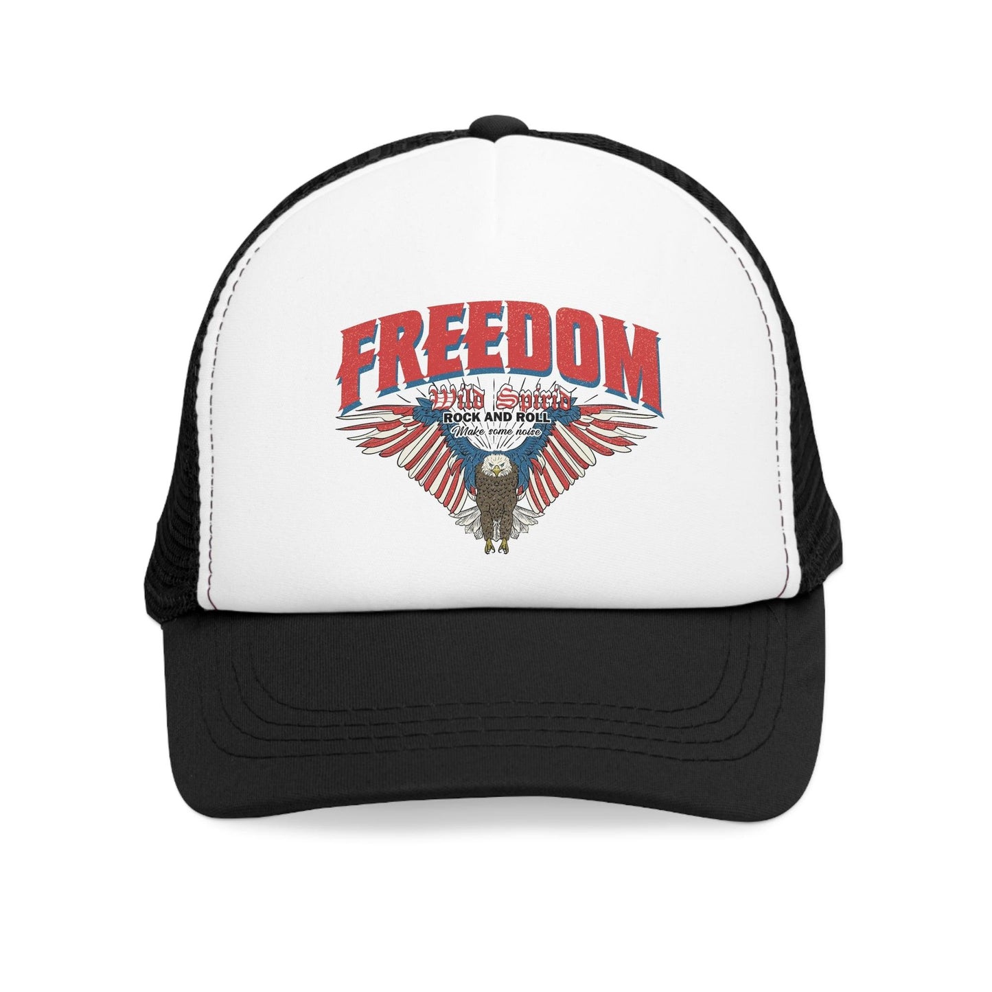 FREEDOM Eagle Rock N Roll Mesh Cap - Premium Hats from Printify - Just $25.99! Shop now at Lizard Vigilante