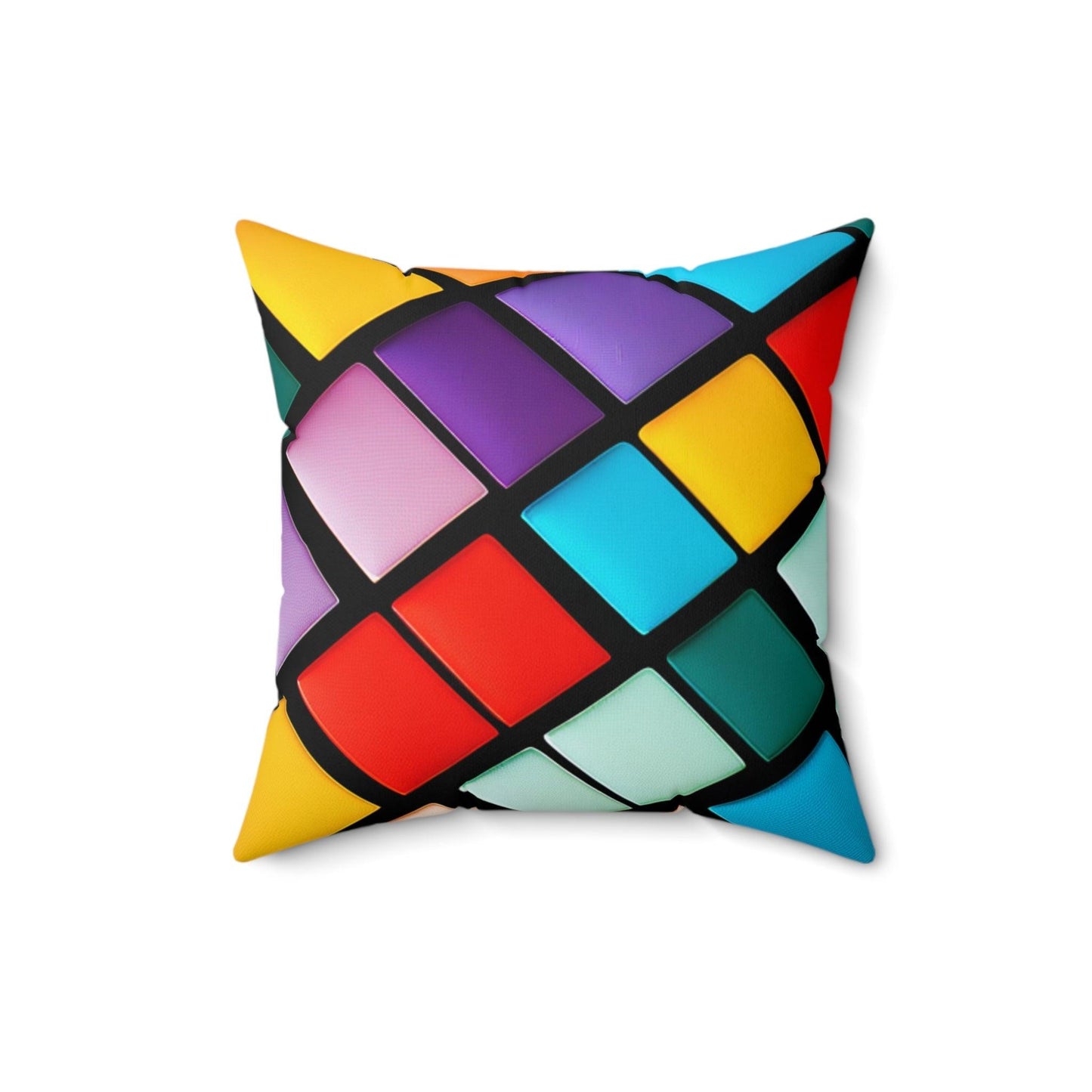 80s Buttons Spun Polyester Square Pillow - Lizard Vigilante