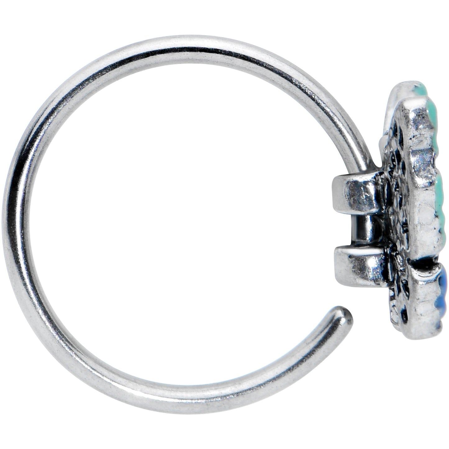 20G 5/16 Aurora Gem Colorful Glam Butterfly Nose Hoop