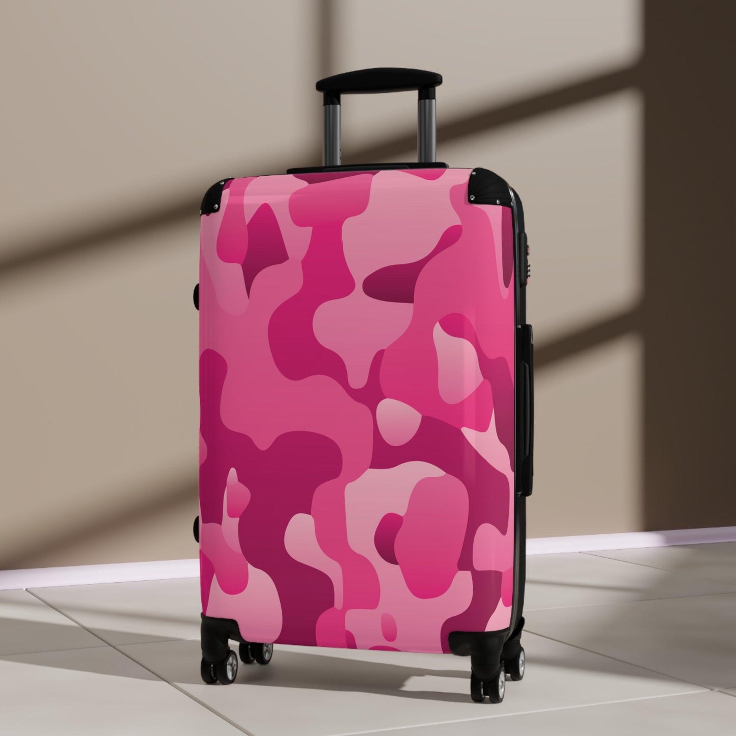 Pink Camouflage Suitcase - Lizard Vigilante