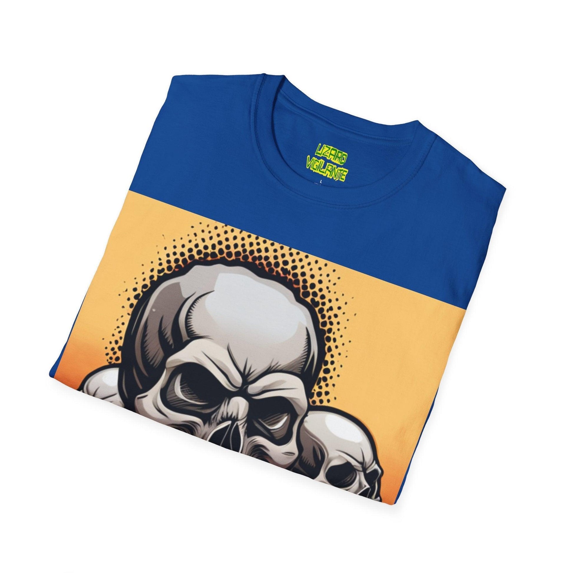 Gray Skulls Unisex Softstyle T-Shirt - Lizard Vigilante