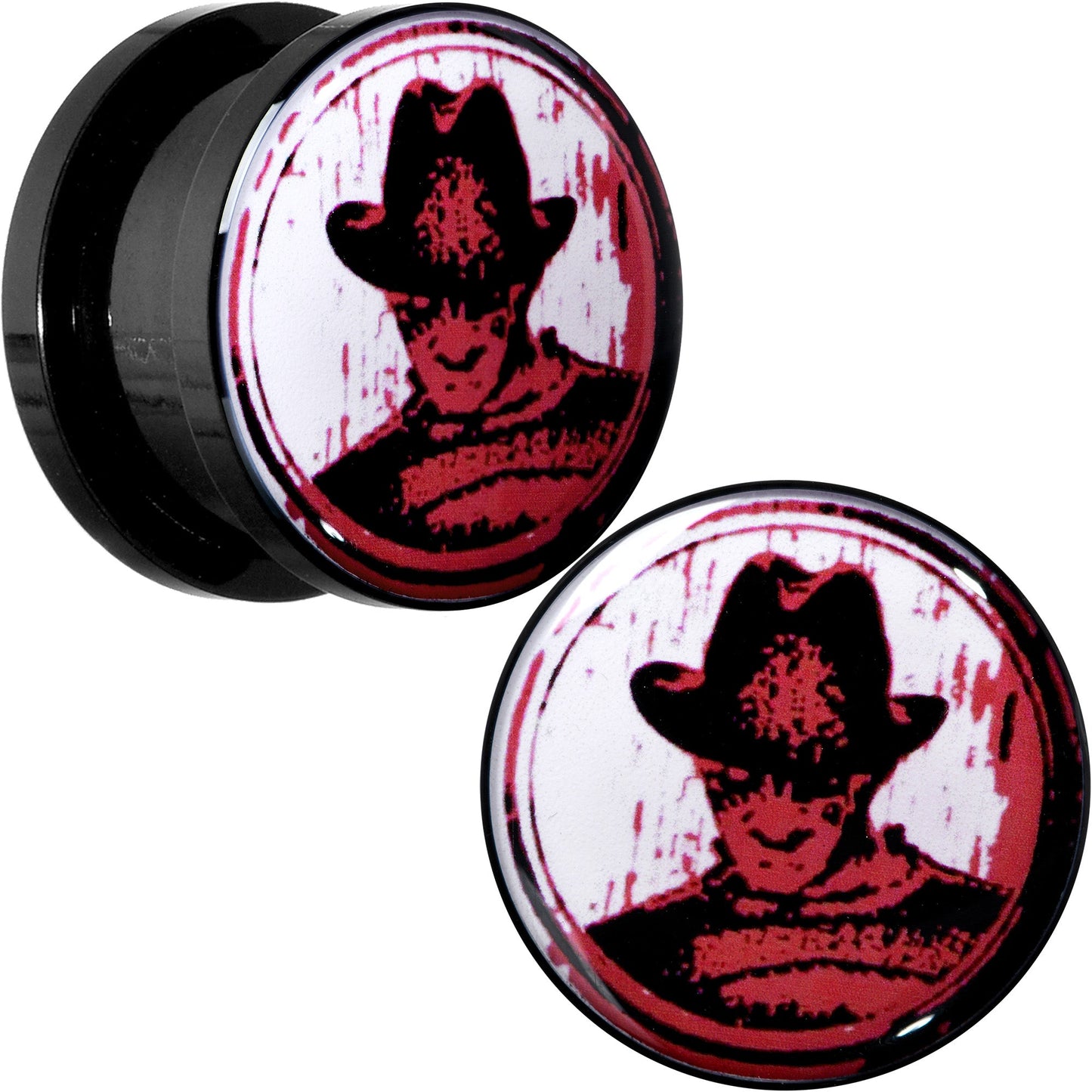 Licensed Nightmare on Elm Street Black Freddy Screw Fit Plug Set
