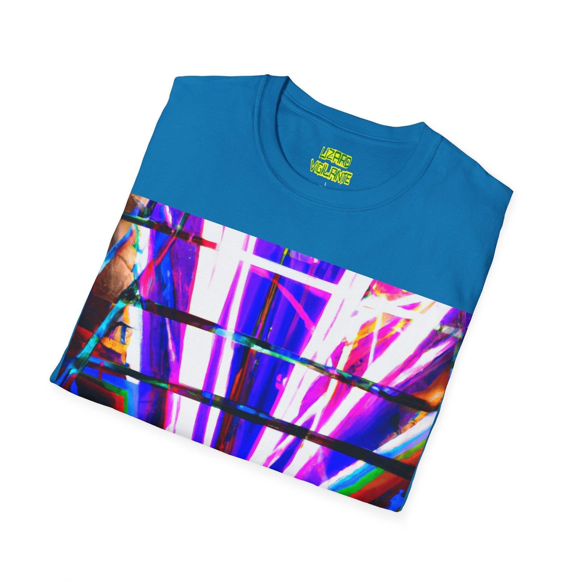 Neon Jail BoomBox Unisex Softstyle T-Shirt - Lizard Vigilante