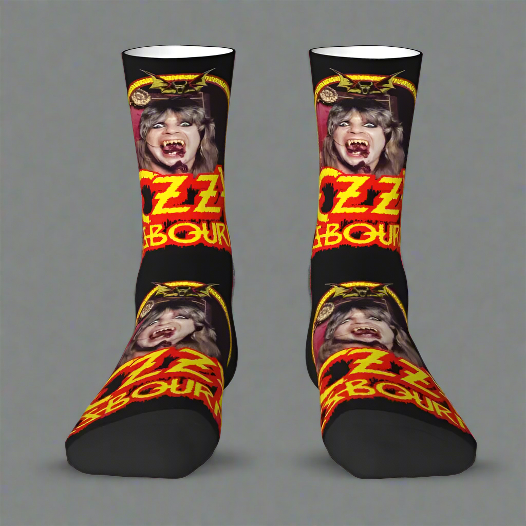 Ozzy Osbourne British Rock Heavy Metal 3D Printed Crew Socks - Premium socks from Lizard Vigilante - Just $18.88! Shop now at Lizard Vigilante