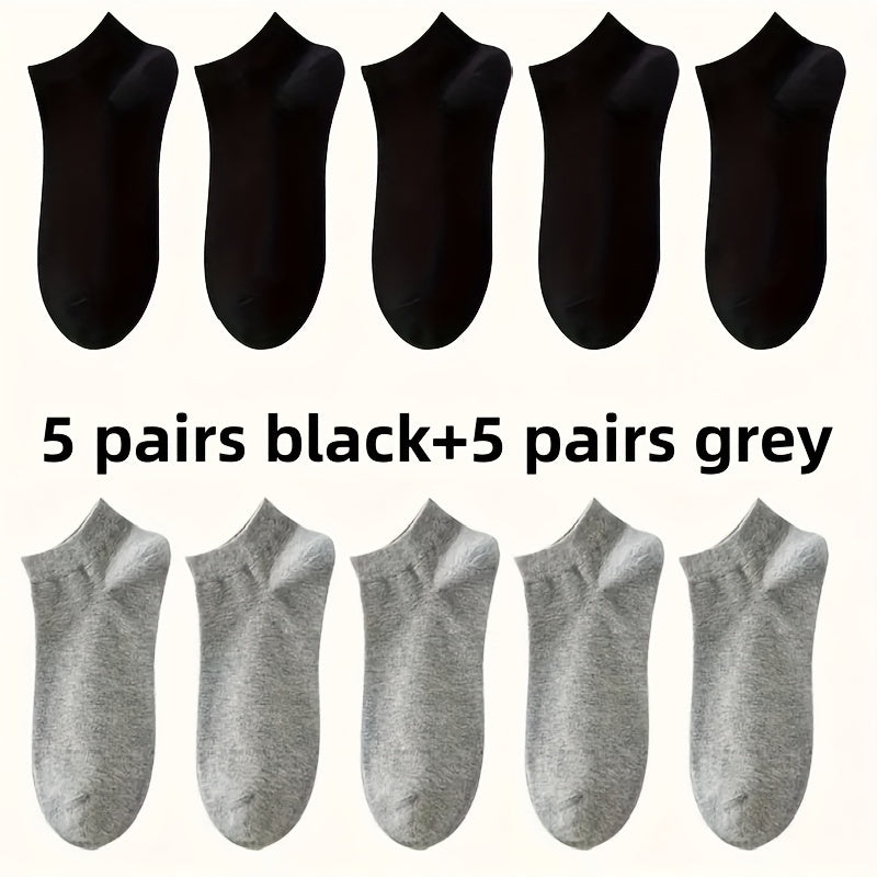 1/5/10/20/30 Pairs Essential Ankle Socks - Soft, Lightweight, Low-Cut, All-Match, Comfortable Women's Stockings & Hosiery