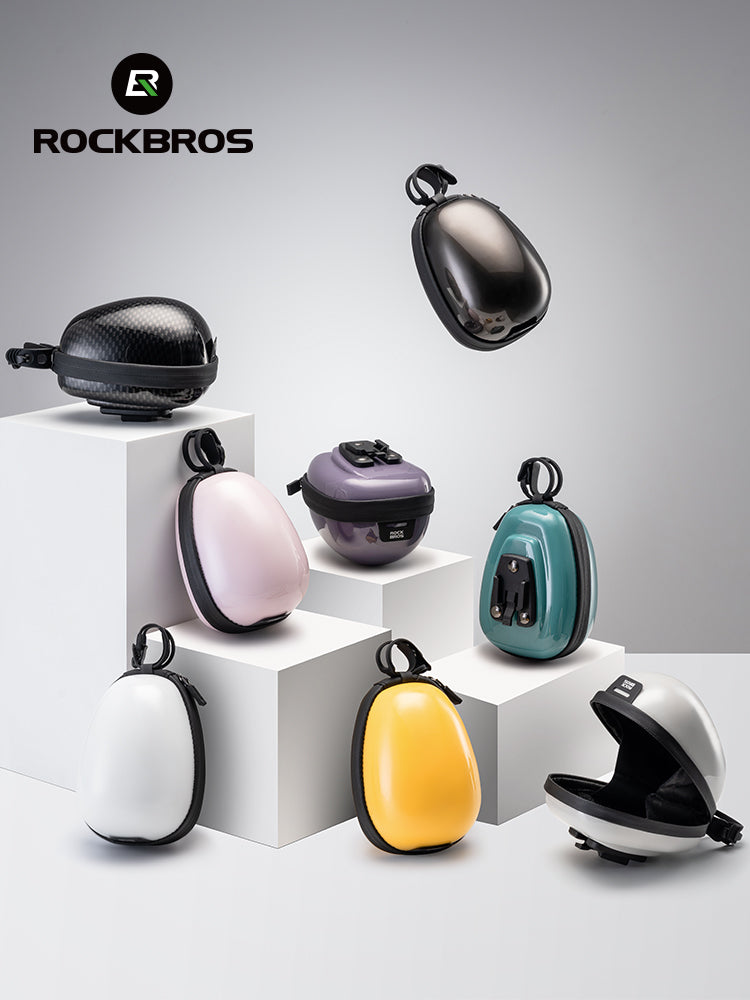 ROCKBROS 0.4L Hard Shell Bicycle Tailbag Lightweight Convenient Portable Saddle Bag