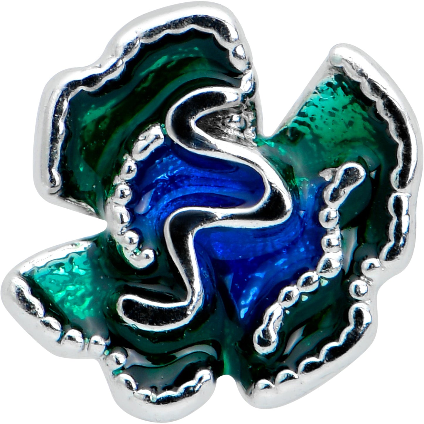 16G 5/16 Spring Flower Green Blue Labret Monroe Tragus