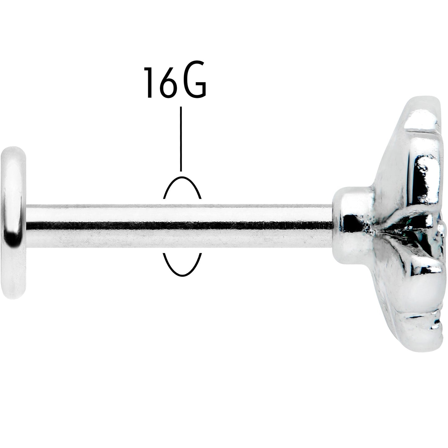 16G 5/16 Spring Flower Green Blue Labret Monroe Tragus