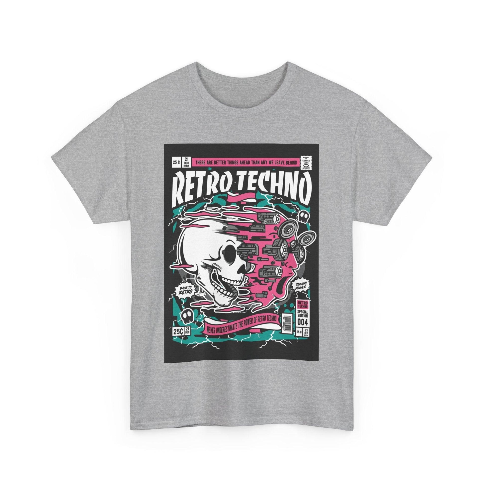 Retro Techno Unisex Heavy Cotton Tee - Lizard Vigilante