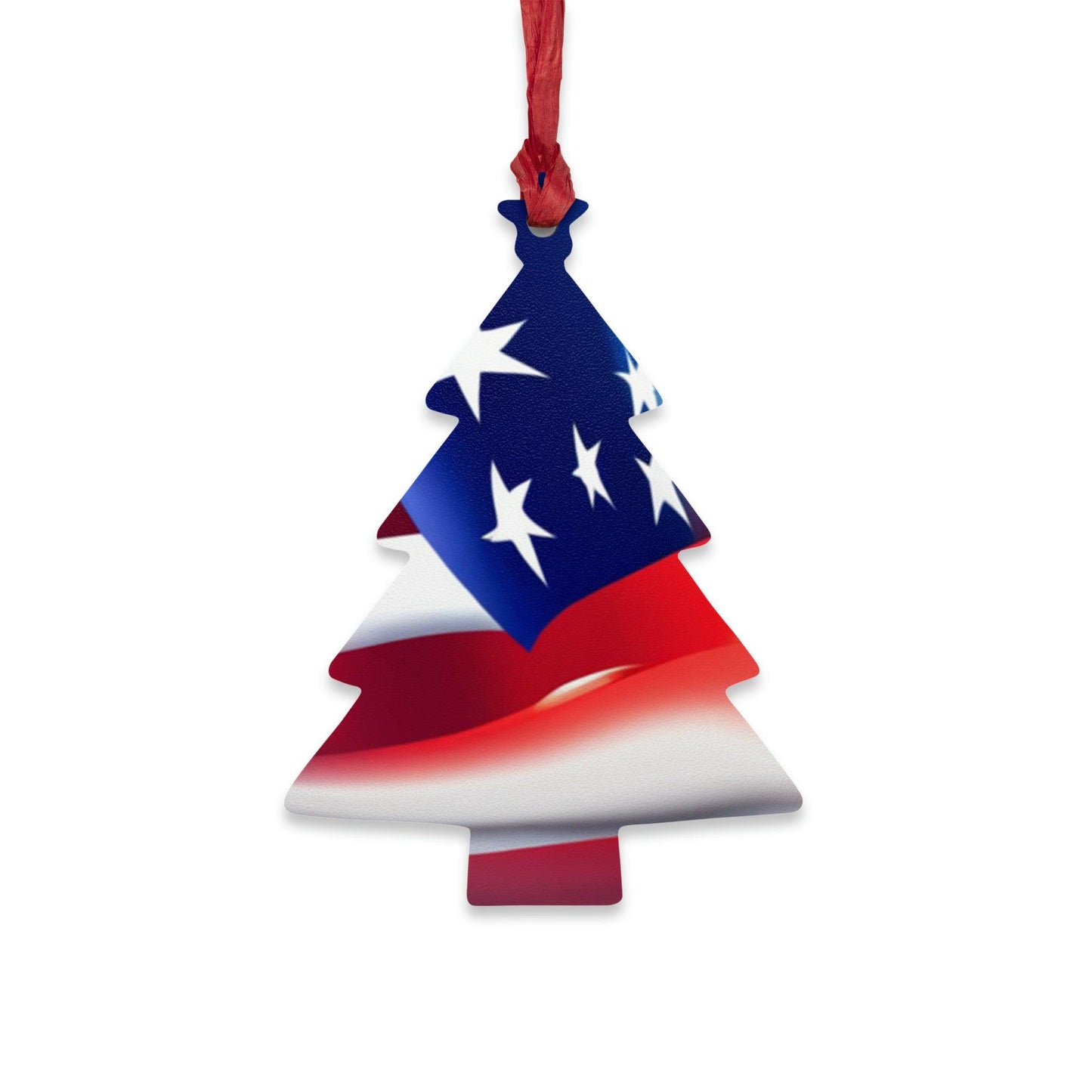 American Flag Red White And Blue Old Glory Wooden Ornaments, 6 Shapes - Lizard Vigilante