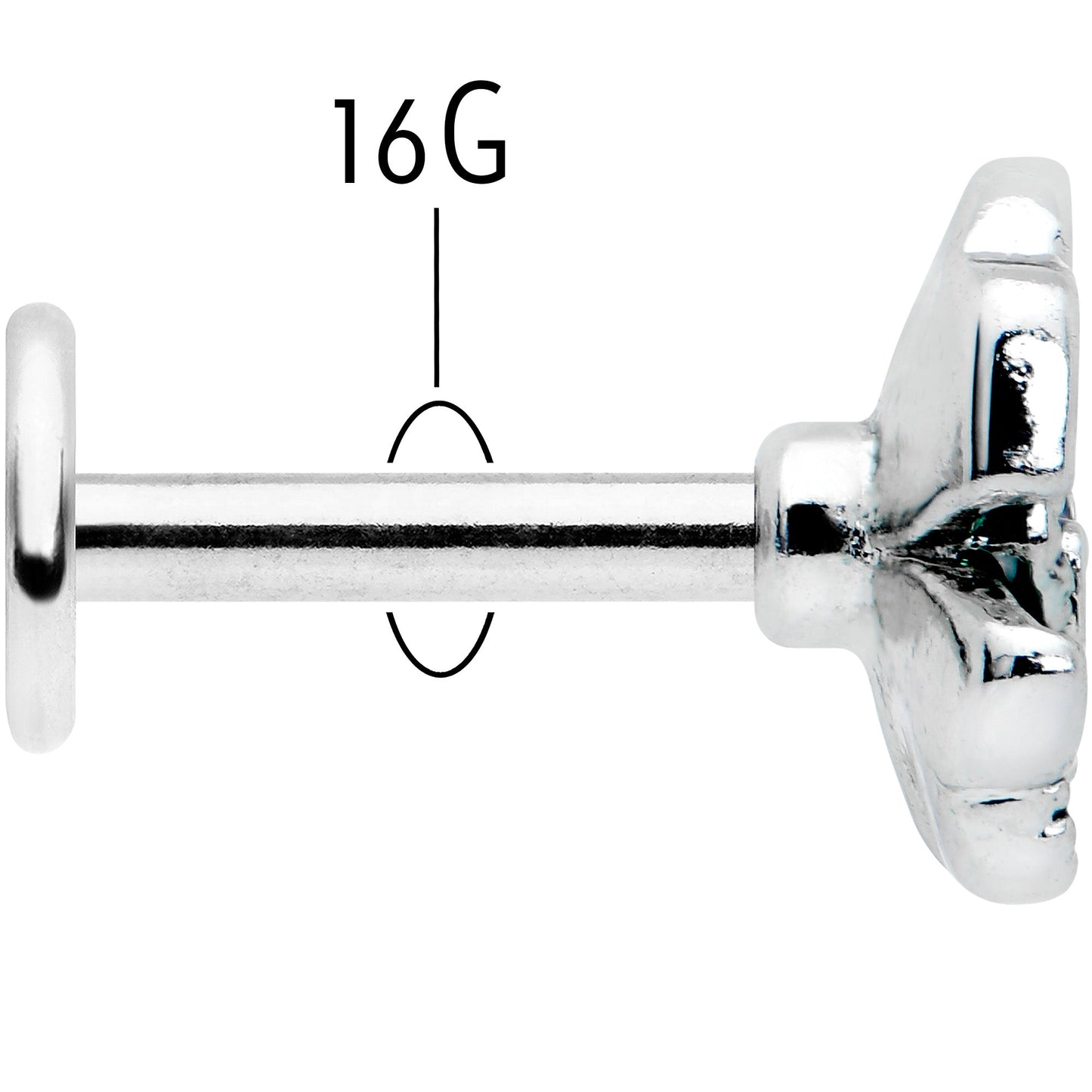 16G 1/4 Spring Flower Green Blue Labret Monroe Tragus