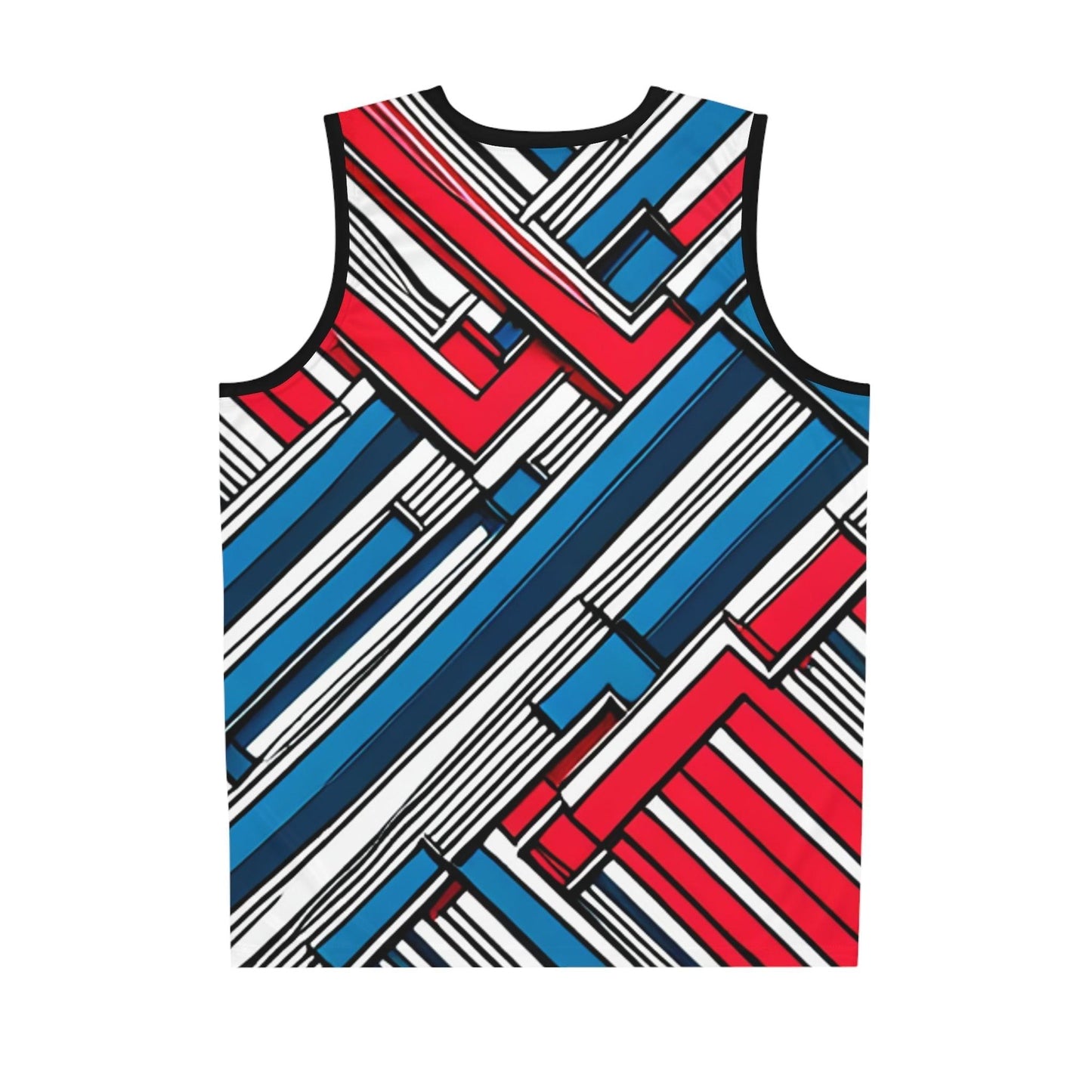 Geometric Patriot Basketball Jersey (AOP) - Lizard Vigilante