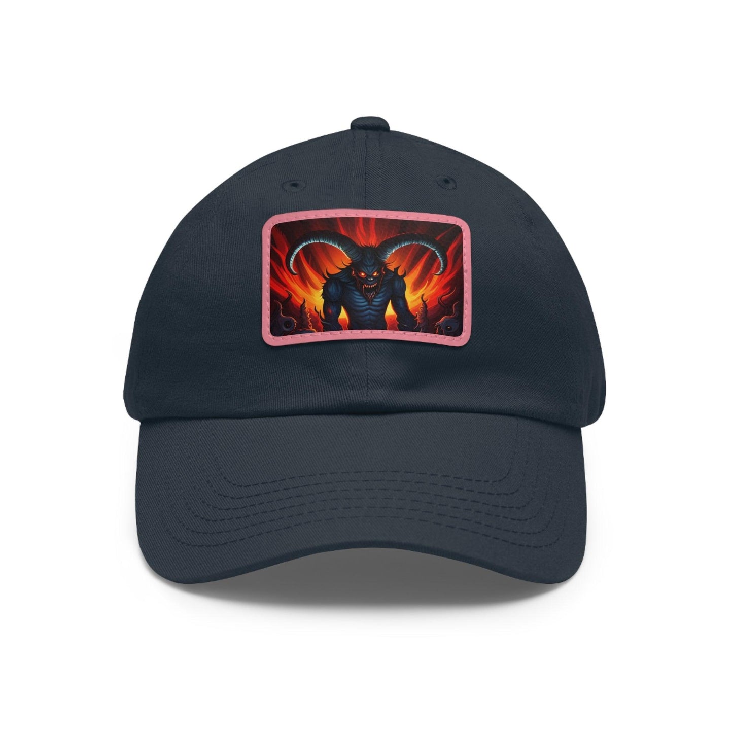 Horny Devil Dad Hat with Leather Patch (Rectangle) - Lizard Vigilante