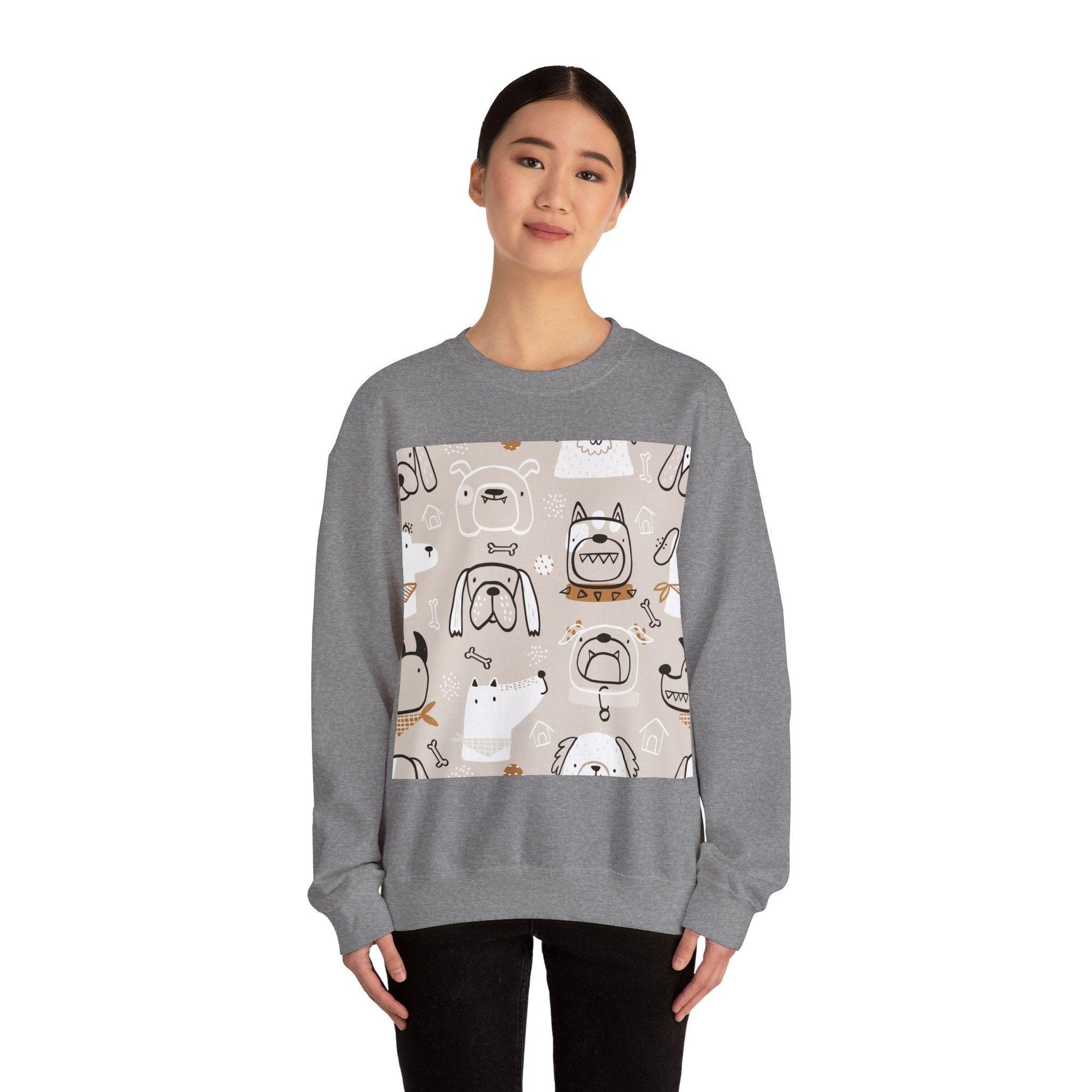 Illustrated Doggers 2 Unisex Heavy Blend™ Crewneck Sweatshirt - Premium Sweatshirt from Printify - Just $35.64! Shop now at Lizard Vigilante