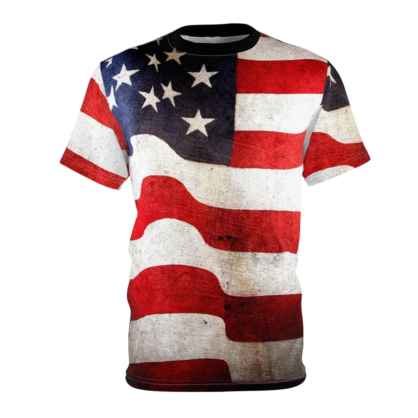 American Flag Photograph Unisex Tee Shirt - Lizard Vigilante