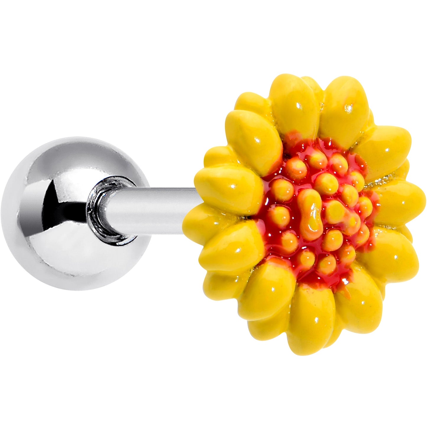 16G 1/4 Happy Sunflower Cartilage Tragus Earring