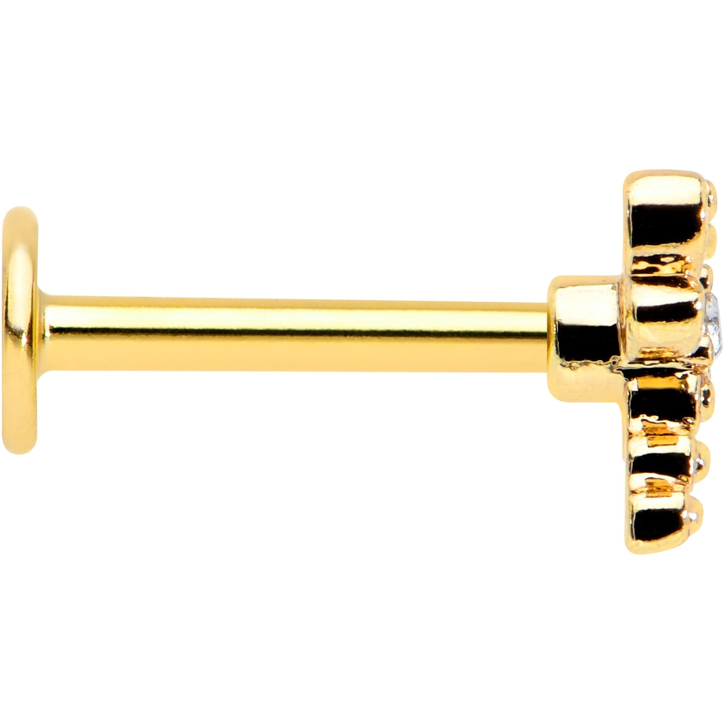 16G 5/16 Clear Gem Gold Hue Flying Dragonfly Labret Monroe Tragus