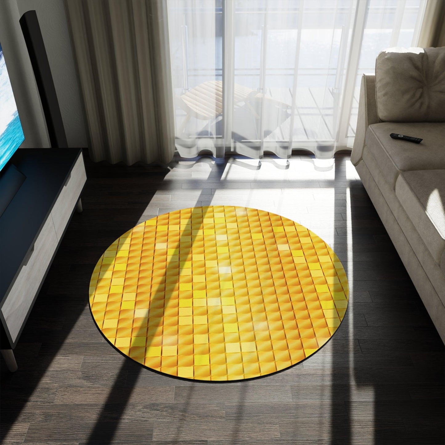 New Gold Price Round Rug - Lizard Vigilante