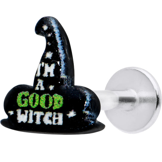 16G 5/16 Good Witch Hat Glow in the Dark Labret Monroe Tragus