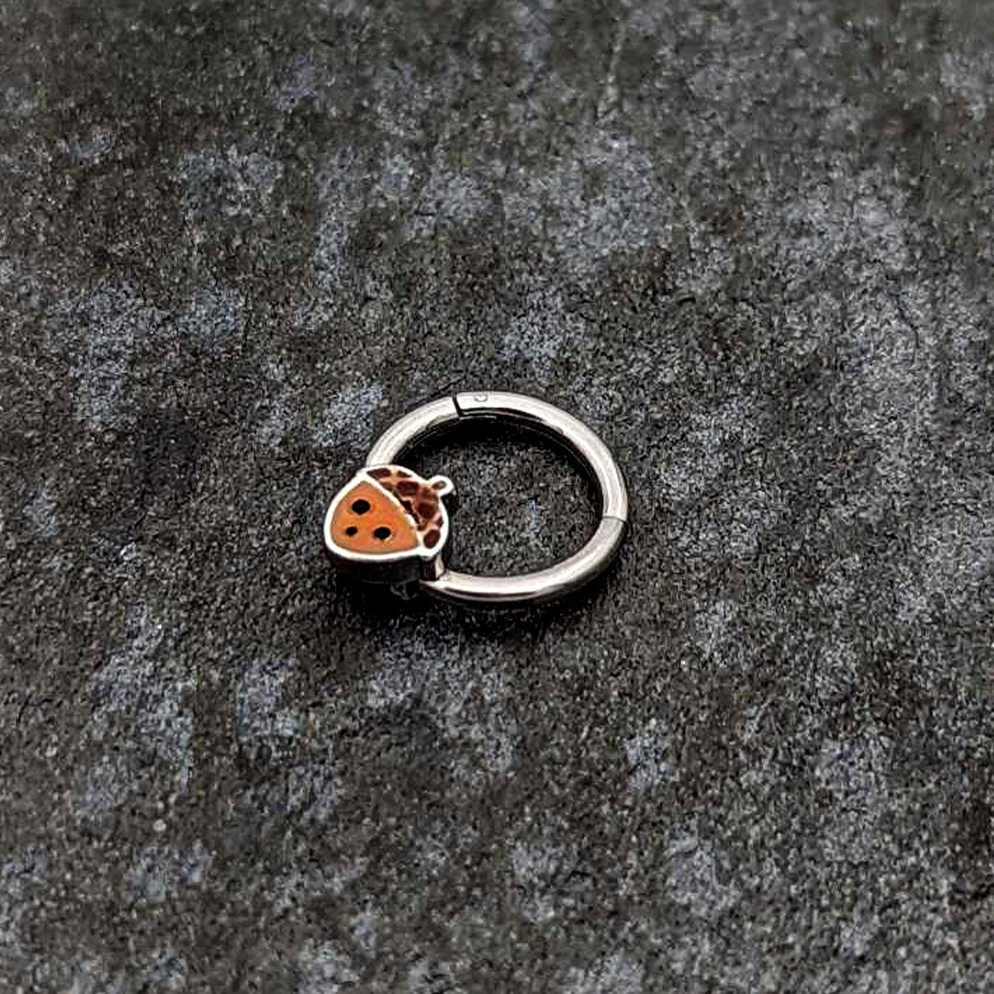 16G 5/16 Fall Acorn Face Brown Autumn Hinged Segment Ring