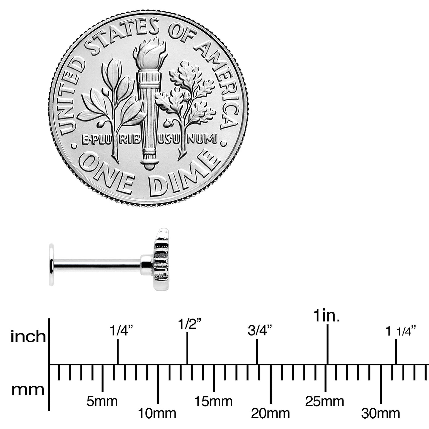 16G 5/16 Autumn Tricolor Red Maple Leaf Labret Monroe Tragus