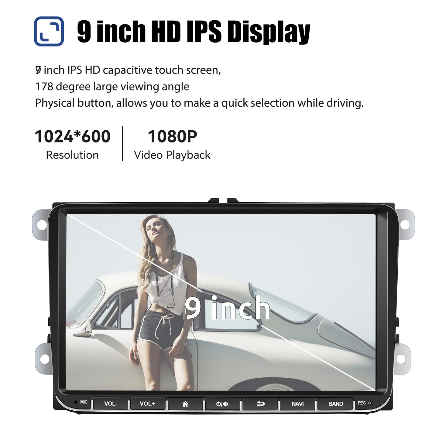 Road Riot 9-Inch Android Car Stereo – Wireless CarPlay Rock-Nav System