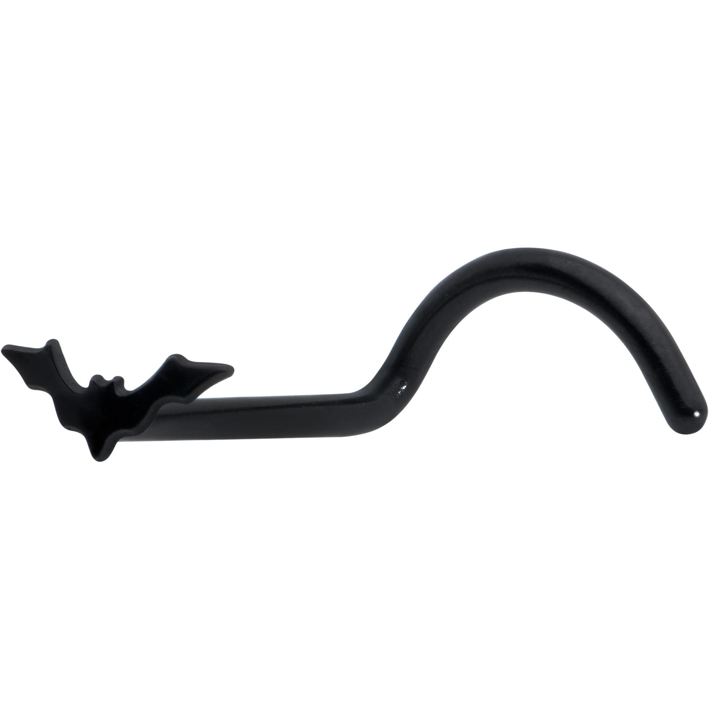 20G 1/4 Black Anodized Itty Bitty Bat Left Side Nose Screw