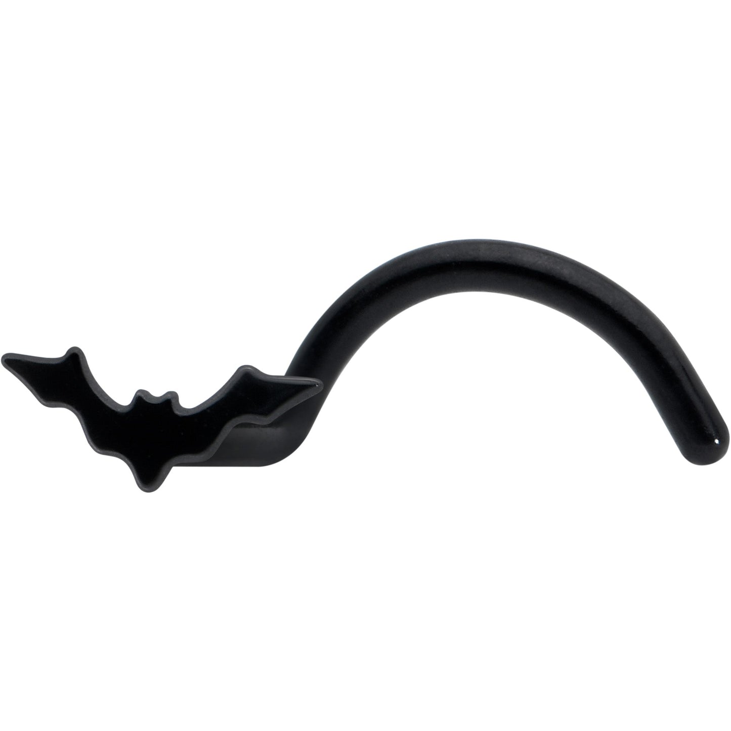 20G 1/4 Black Anodized Itty Bitty Bat Left Side Nose Screw