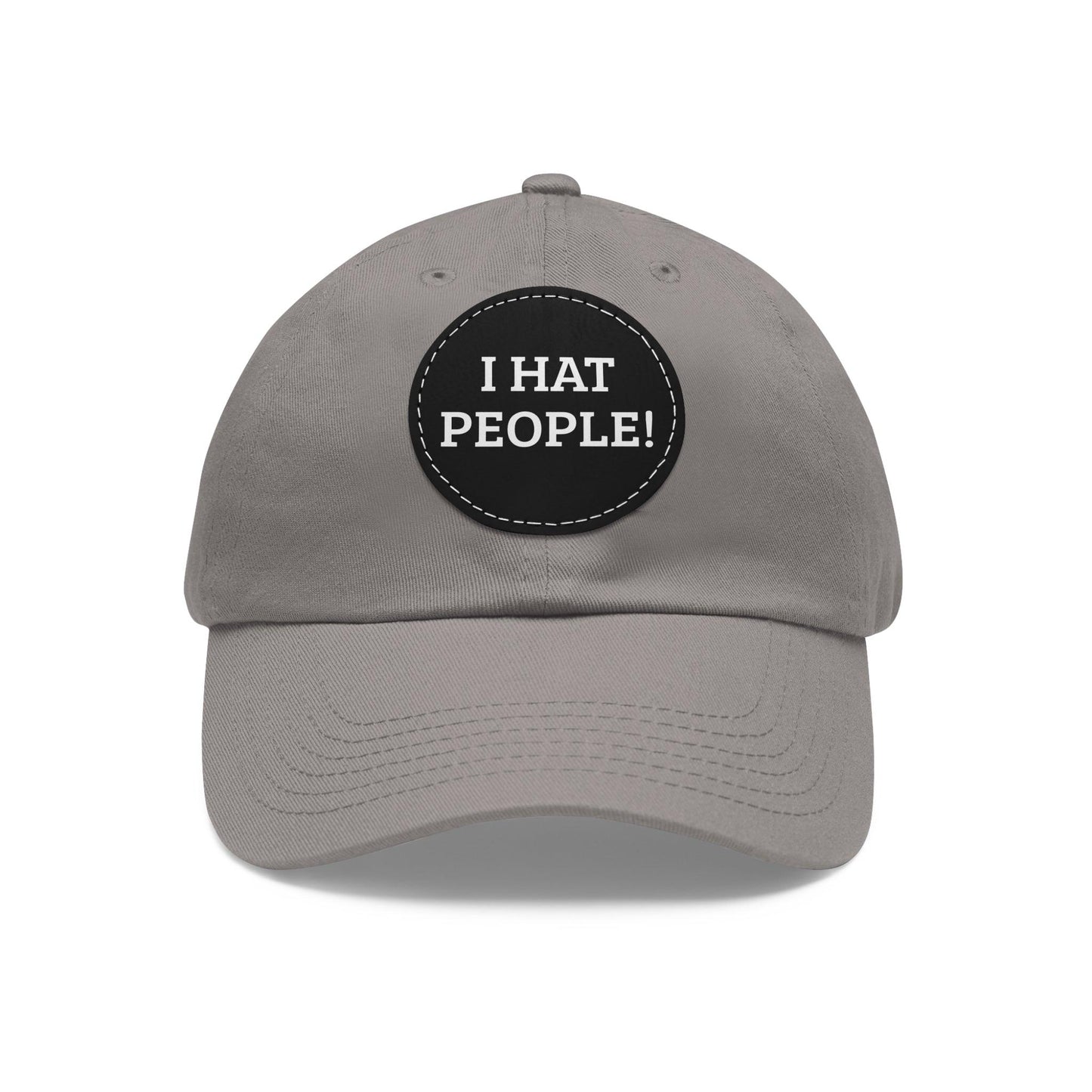 I HAT PEOPLE! Dad Hat with Leather Patch (Round) - Lizard Vigilante