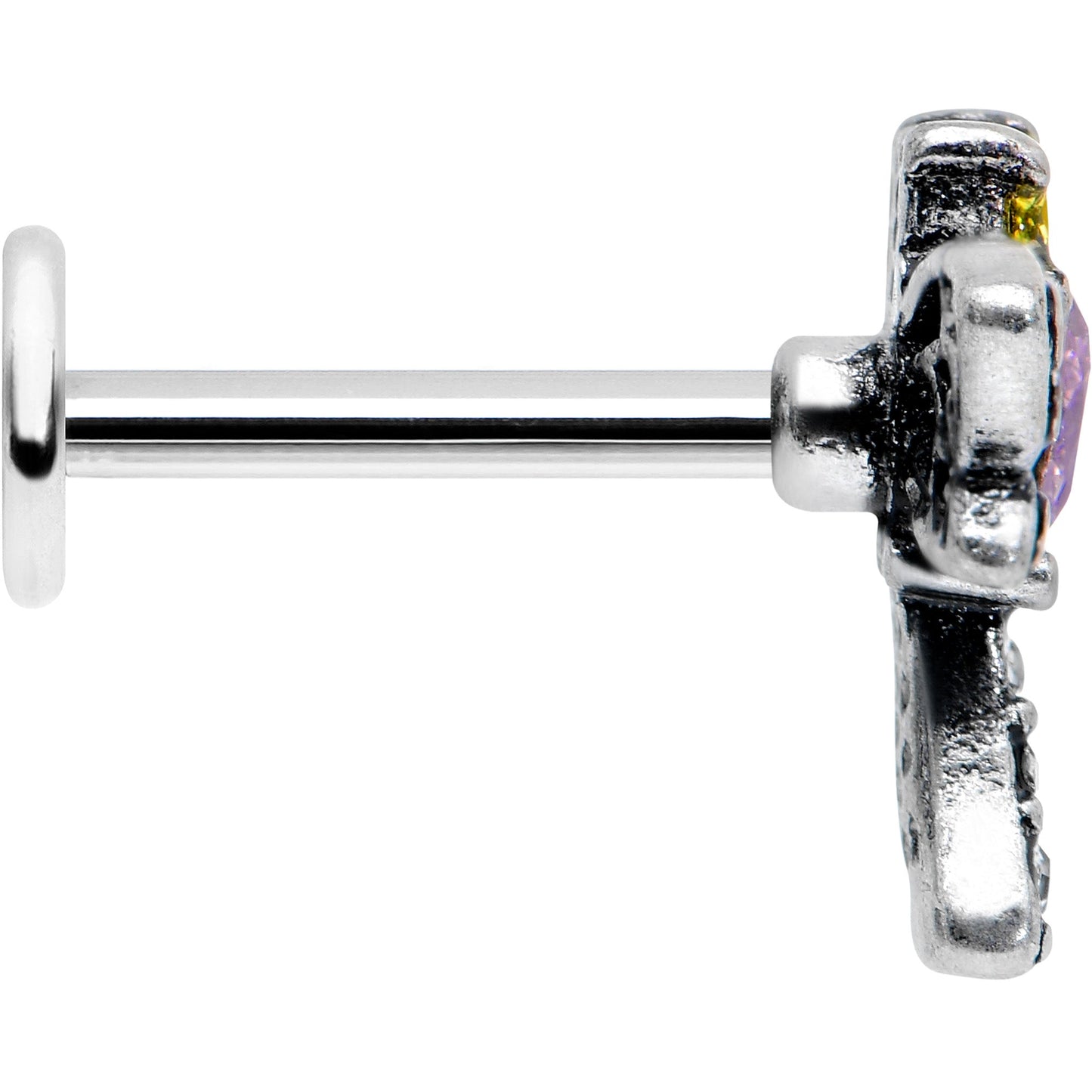 16G 5/16 Purple Yellow Gem Dragonfly Ornate Labret Monroe Tragus