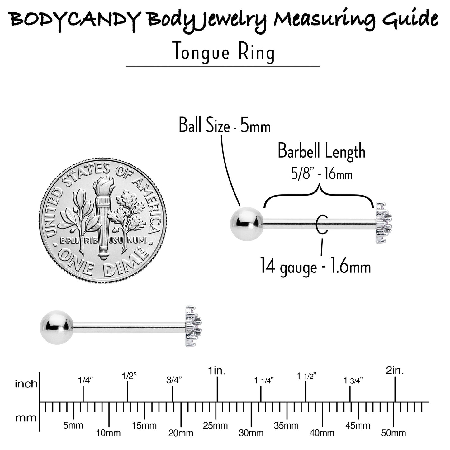 Pink Clear Gem Stylish Snowflake Barbell Tongue Ring