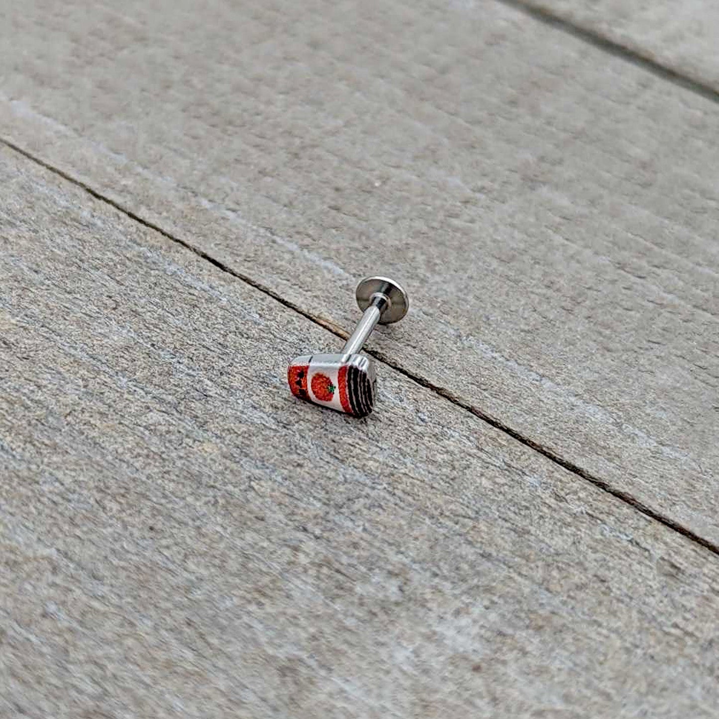 16G 5/16 Sweet Pumpkin Latte Autumn Labret Monroe Tragus