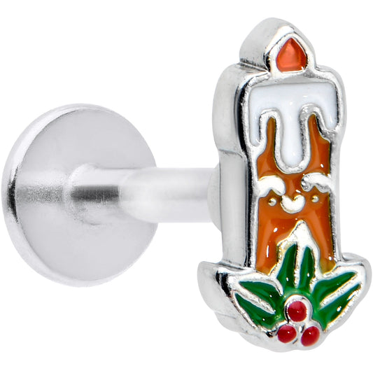 16G 5/16 Sweet Holiday Christmas Candle Labret Monroe Tragus